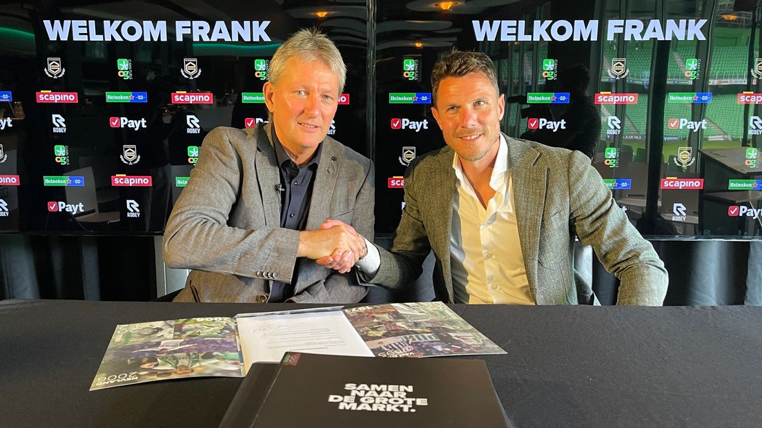 Frank Wormuth (l) en Mark-Jan Fledderus tijdens de perspresentatie