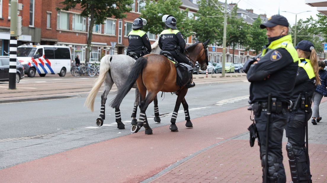 Veel politie op de been op en rond het Jonckbloetplein