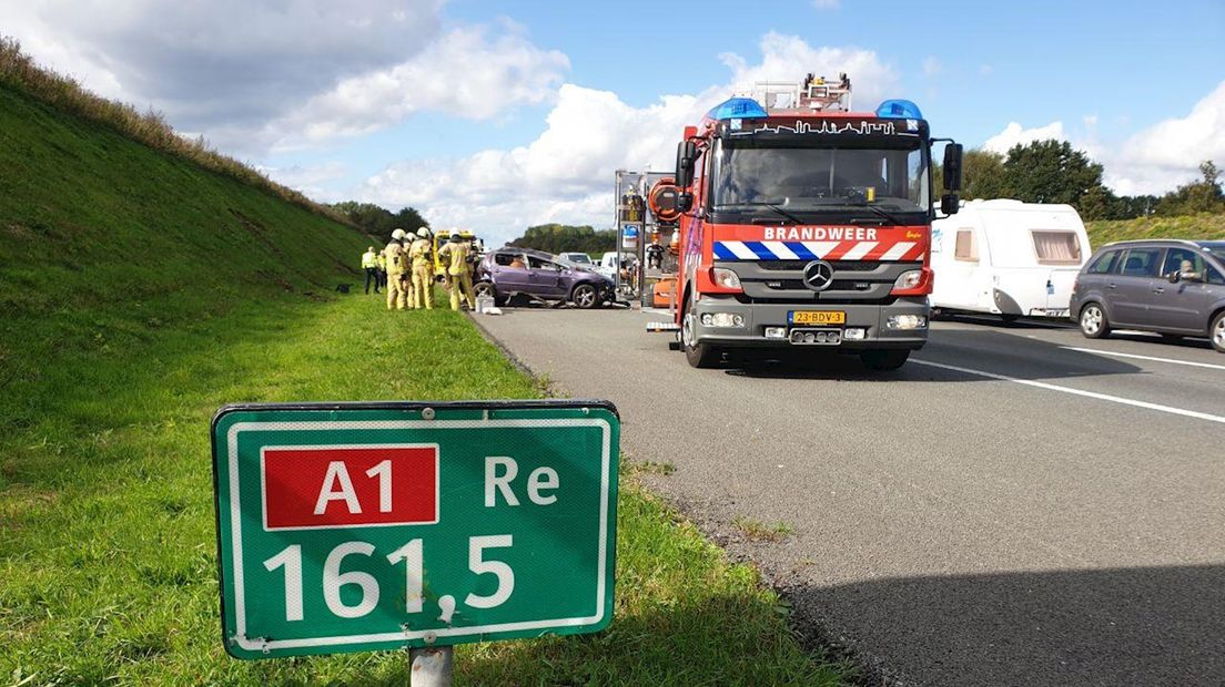 Eenzijdig ongeval op A1 van Hengelo richting Oldenzaal