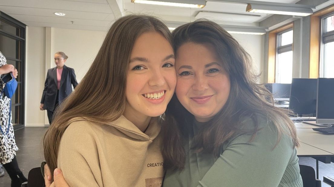 Klasgenoten Maria en Kateryna uit Oekraïne