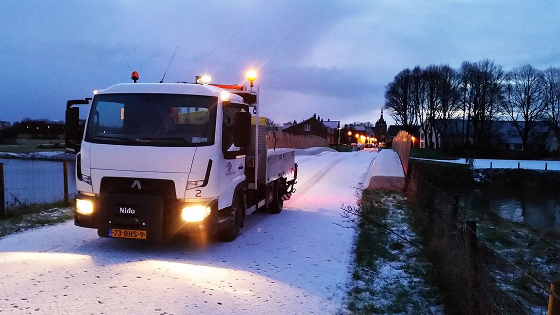 Strooiwagens reden zaterdagavond al uit