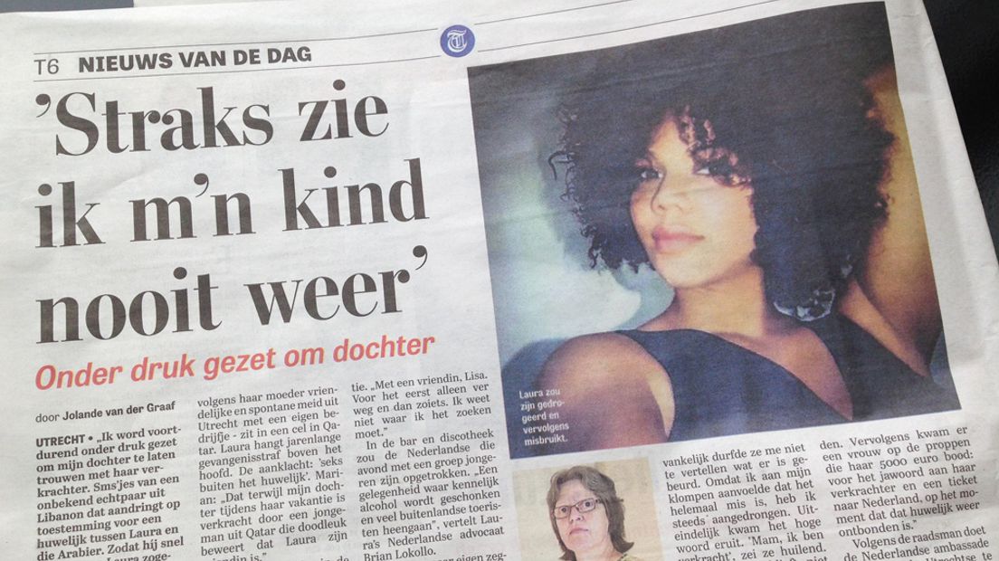 De moeder van Laura doet zaterdag haar verhaal in De Telegraaf.