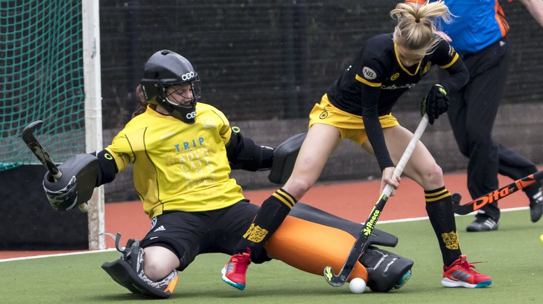 Keepster Jantien Gunter moest vier tegentreffers toestaan.