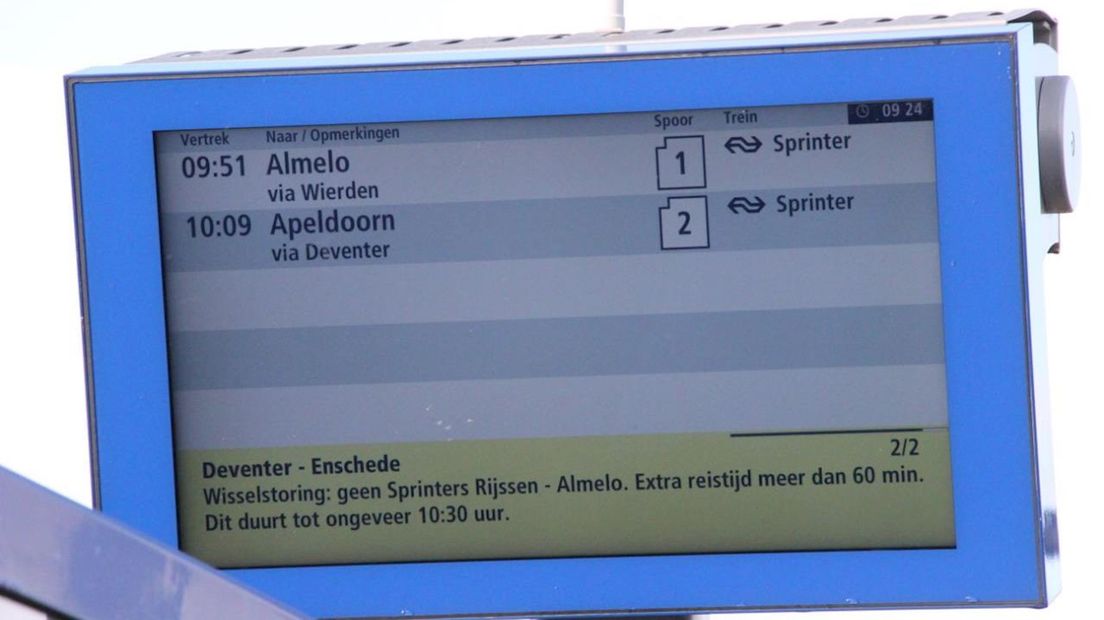 Tijdelijk geen treinverkeer tussen Rijssen en Almelo