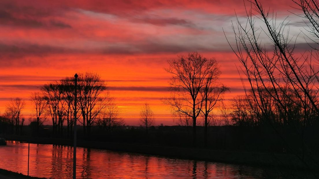 De zonsopgang in Noordhorn