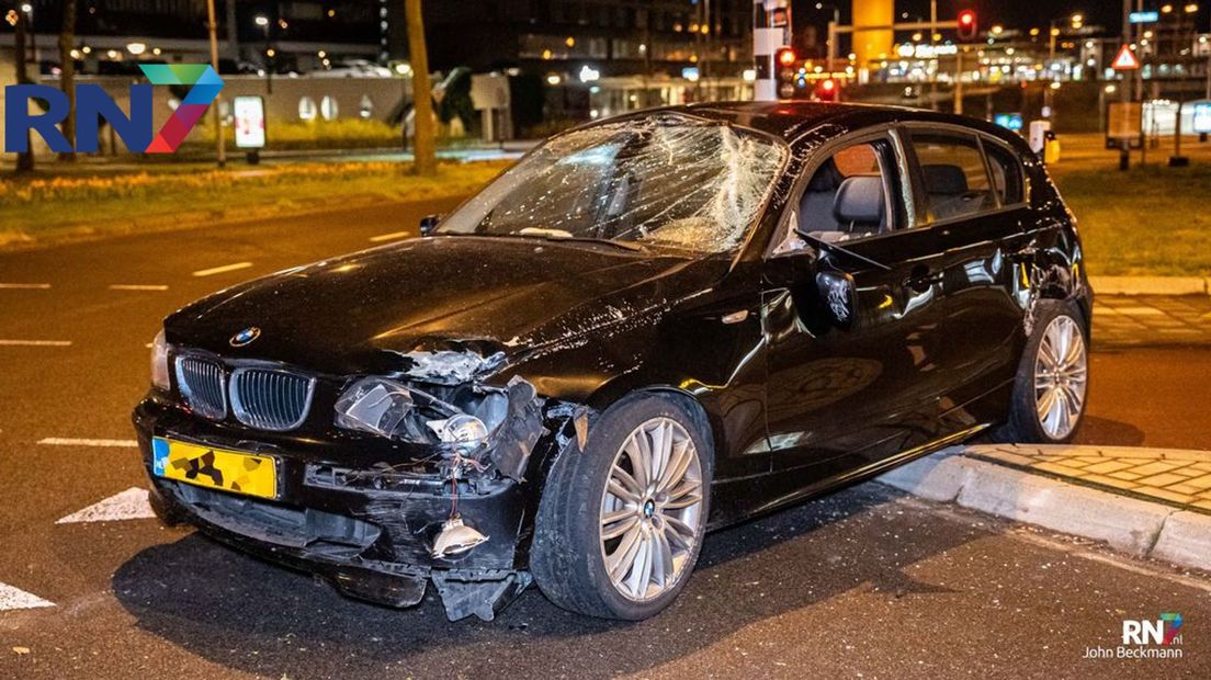 Auto na ongeluk Quackplein Nijmegen