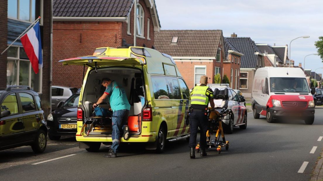 Hulpdiensten bij het ongeluk in Nieuw Buinen