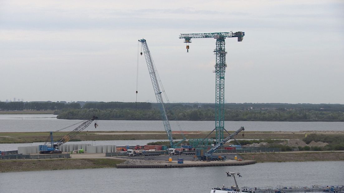 Windpark Krammer in aanbouw