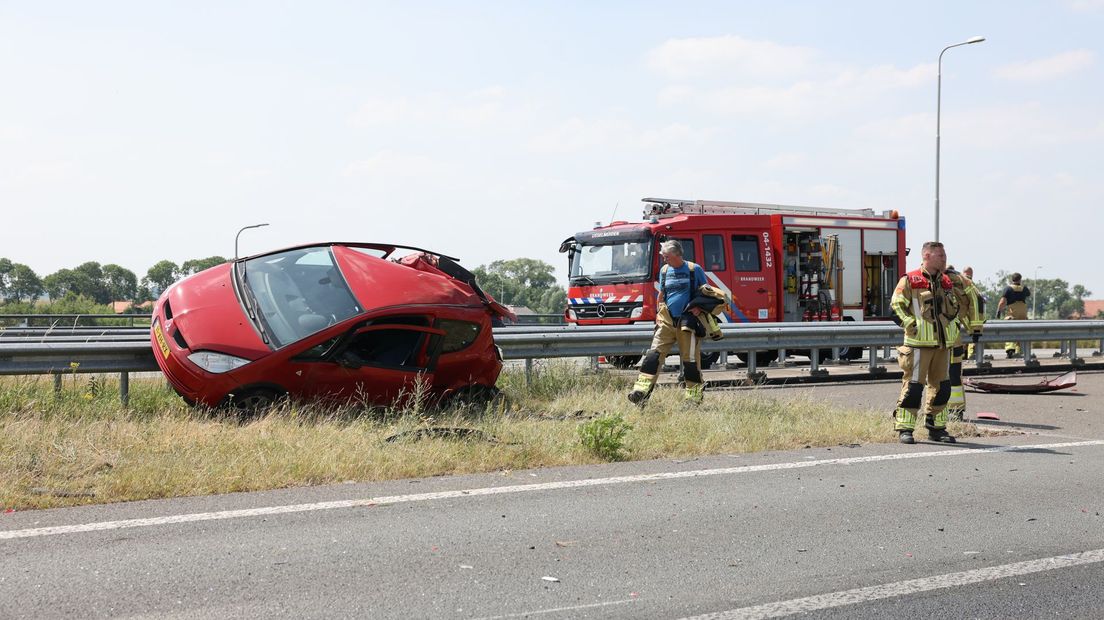 Kop-staart aanrijding N50 bij Kampen Zuid