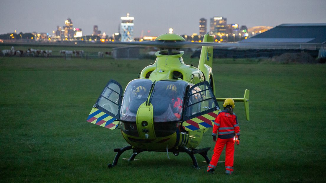 Een traumahelikopter werd opgeroepen