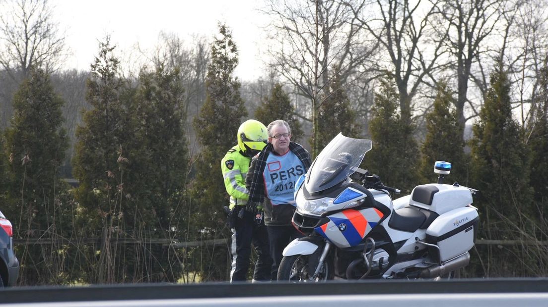 Aanhouding van Rob Vorkink bij ongeluk A1