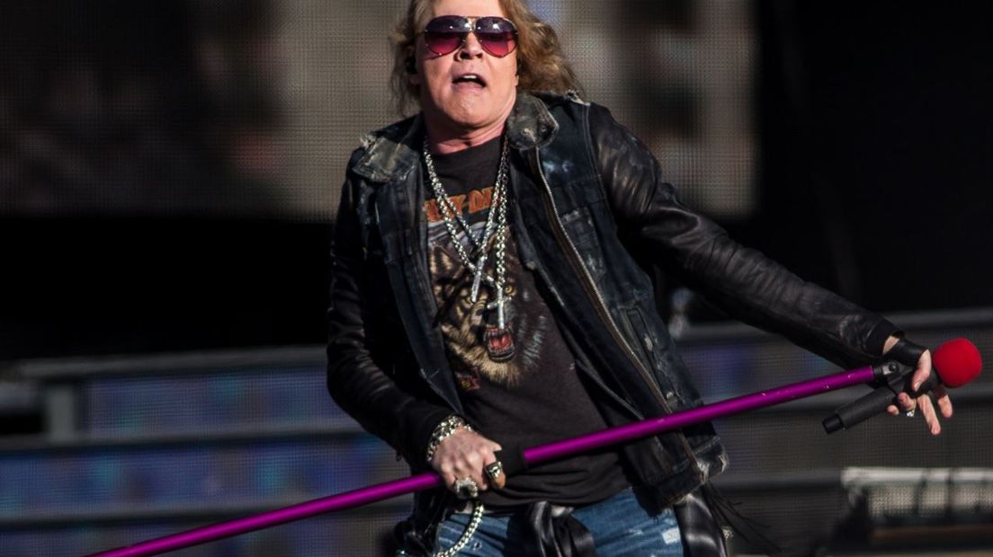 Zanger Axl Rose vorig jaar in Nijmegen.