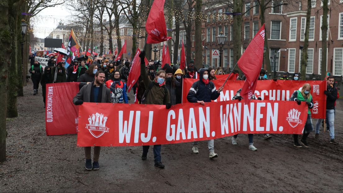 De protestmars begon op het Lange Voorhout in Den Haag