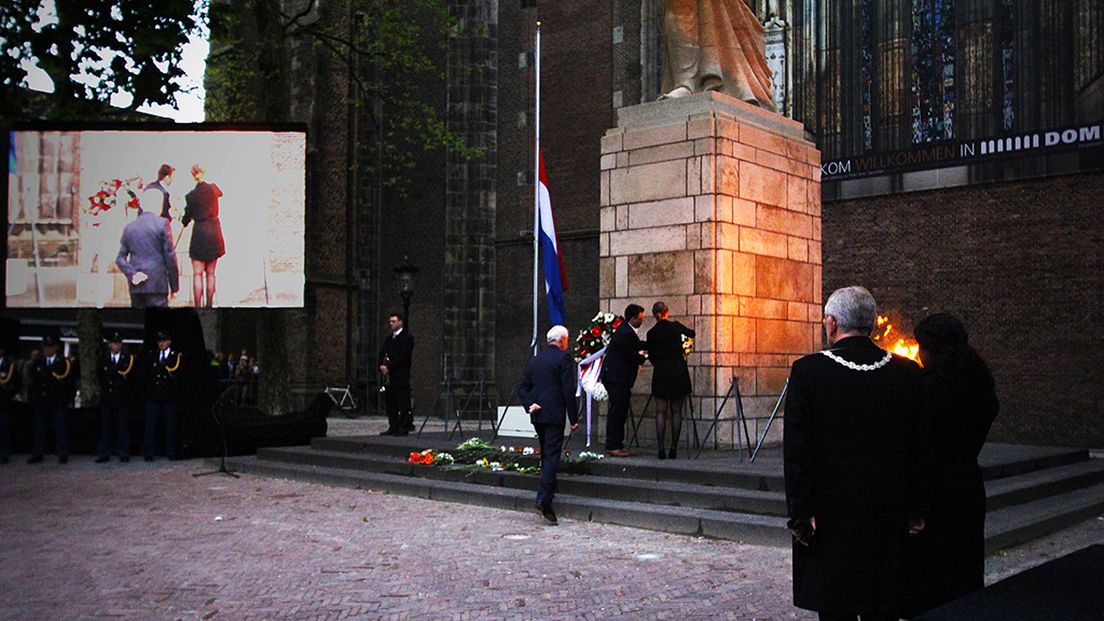De herdenking vorig jara op het Domplein