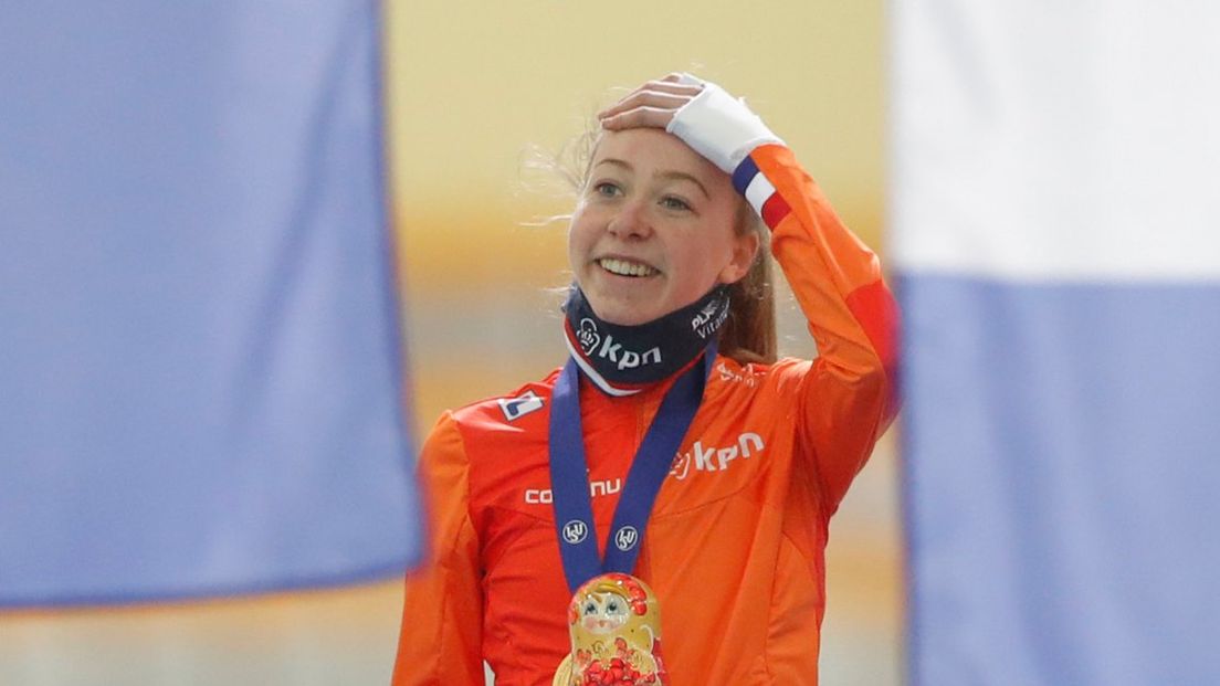 Esmee Visser wint drie kilometer tijdens EK schaatsen 