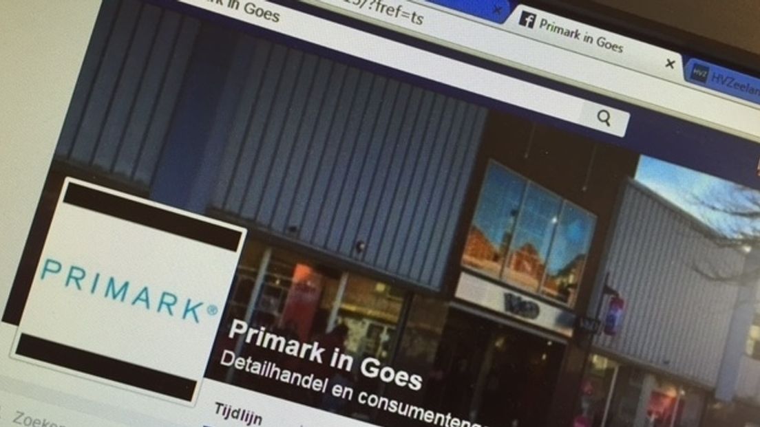 Facebookactie voor Primark in Goes succesvol