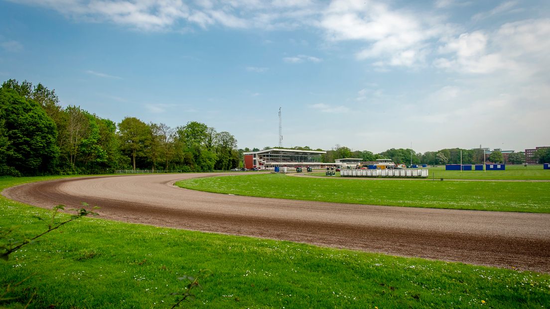 De drafbaan in het Stadspark in Groningen