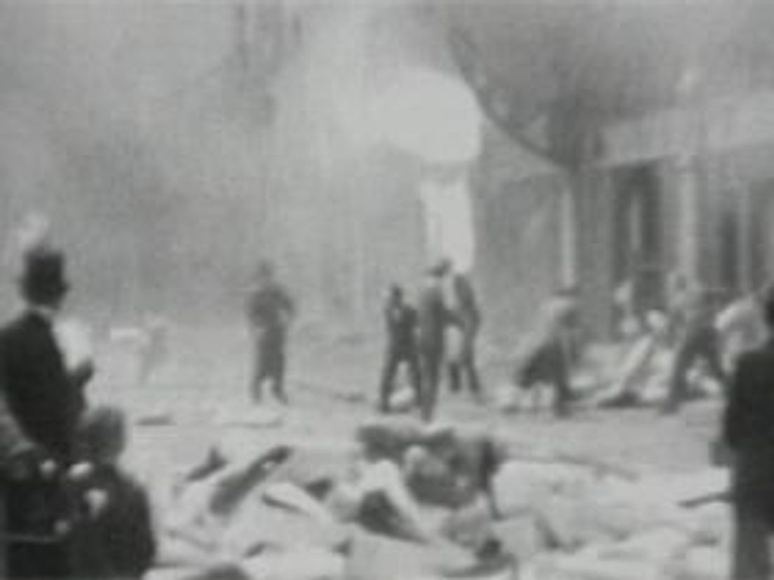 Rotterdam in puin door bombardementen