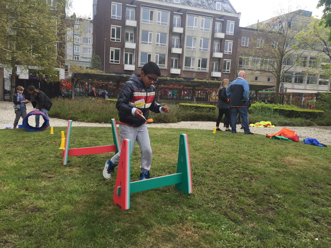 Er is een speciaal parcours uitgezet voor de kinderen