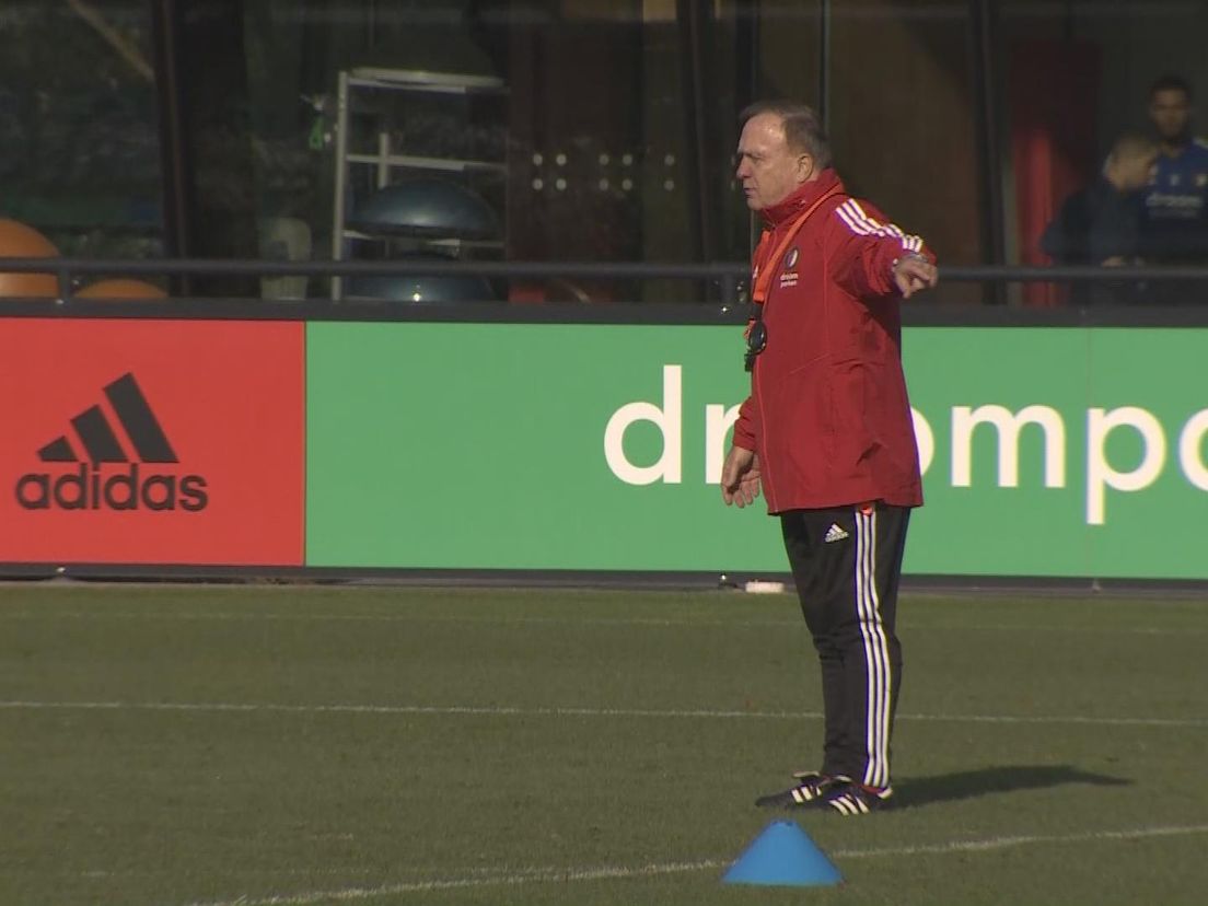 Dick Advocaat bij training Feyenoord