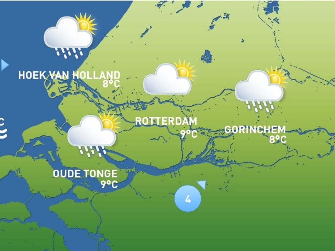 Het weer van vandaag: helder en winderig
