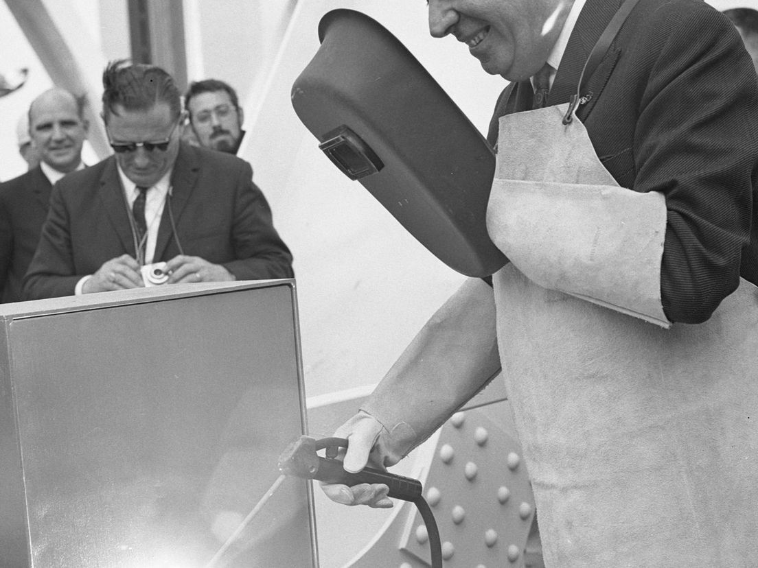Opening Calandbrug 6-6-1969 door minister Keyzer