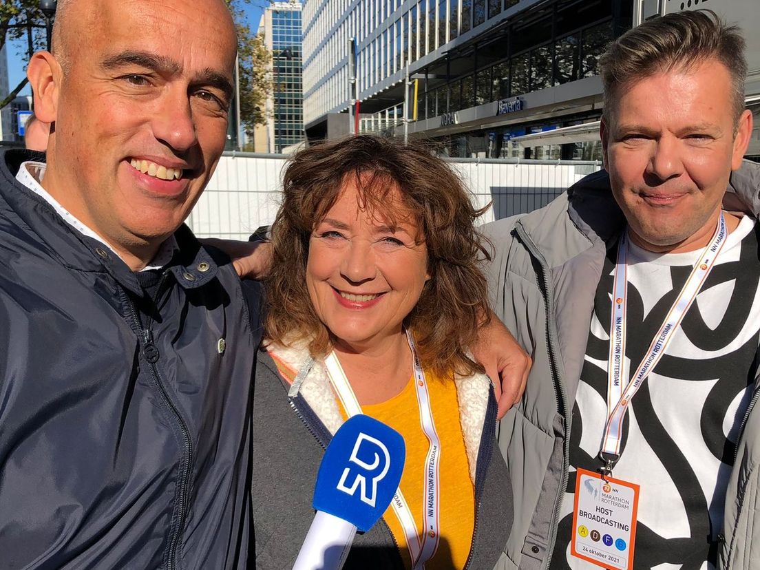 Een deel van de vaste Rijnmond-crew: Ruud van Os, Suzanne Mulder en Dave van der Wal