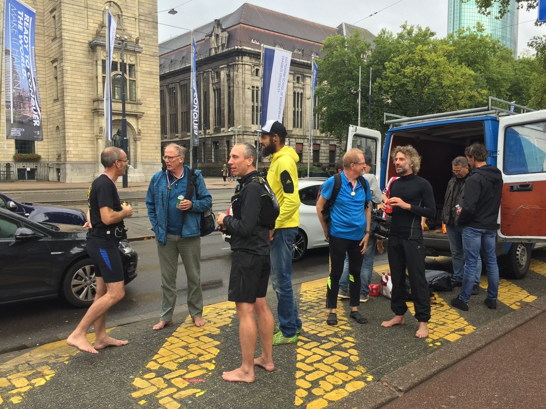 Even uitblazen met een biertje op de Coolsingel