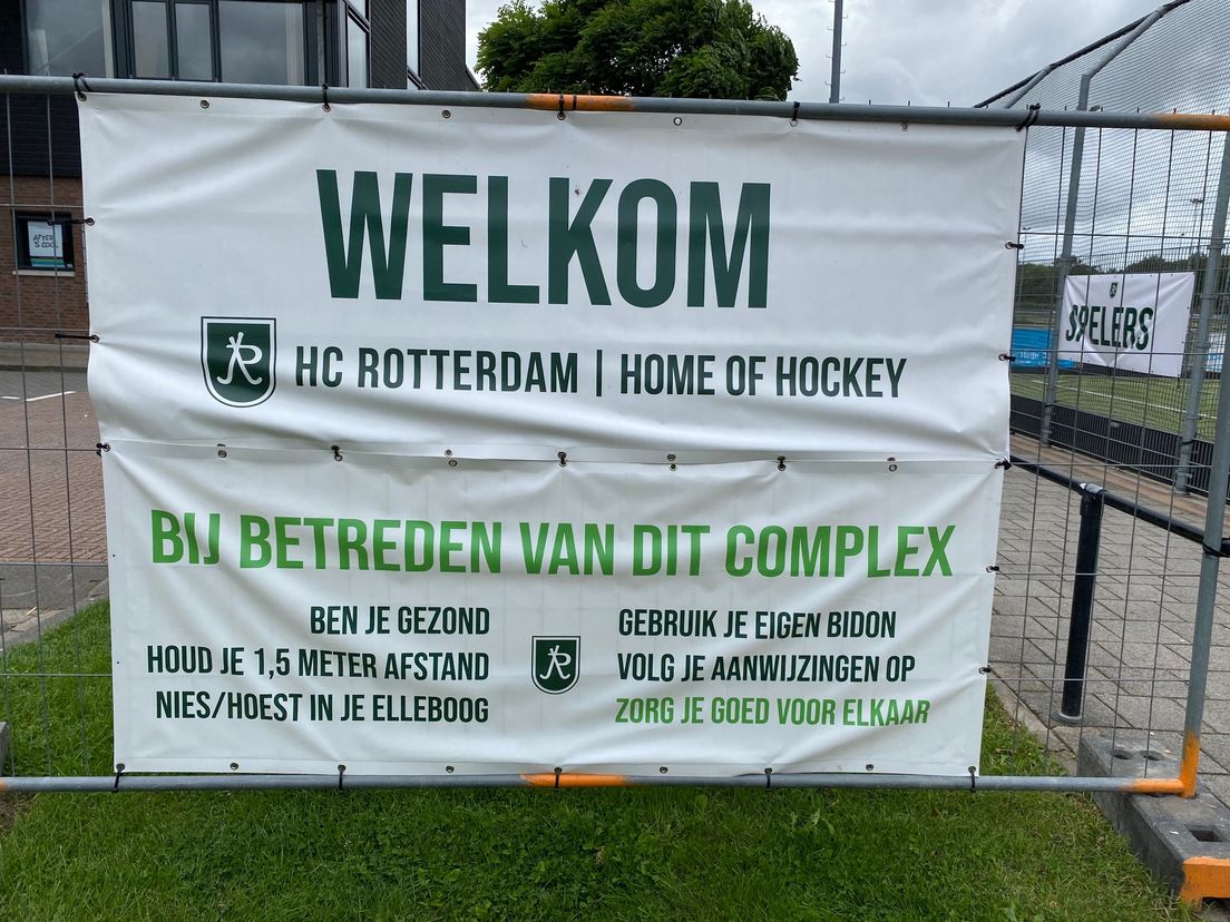 HC Rotterdam houdt zich aan de coronamaatregelen voor sportclubs