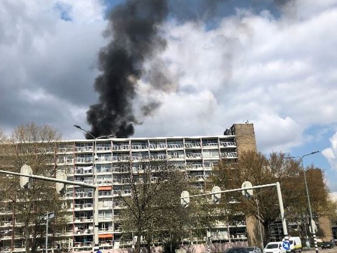 Brand op de Kapteynweg in Dordrecht