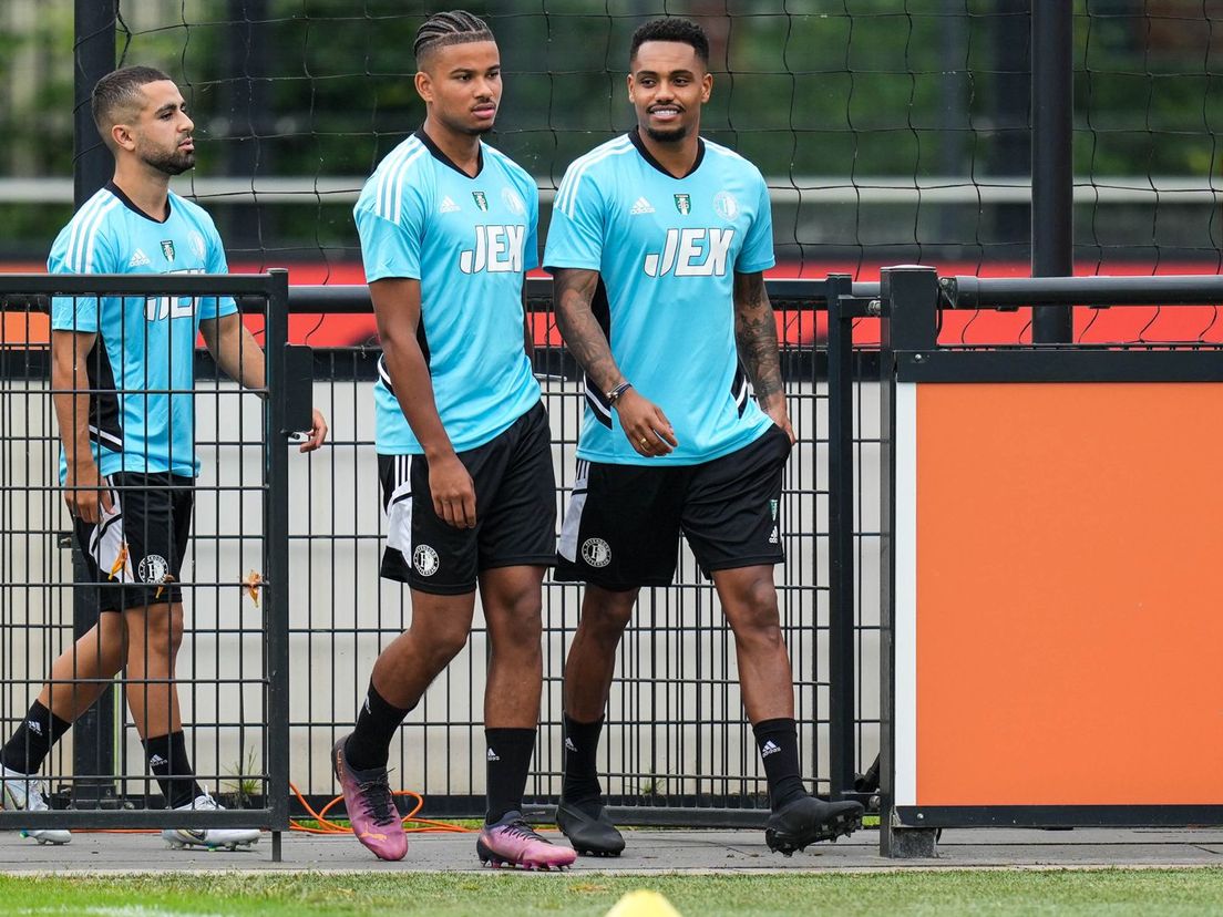 Danilo bij zijn eerste training bij Feyenoord