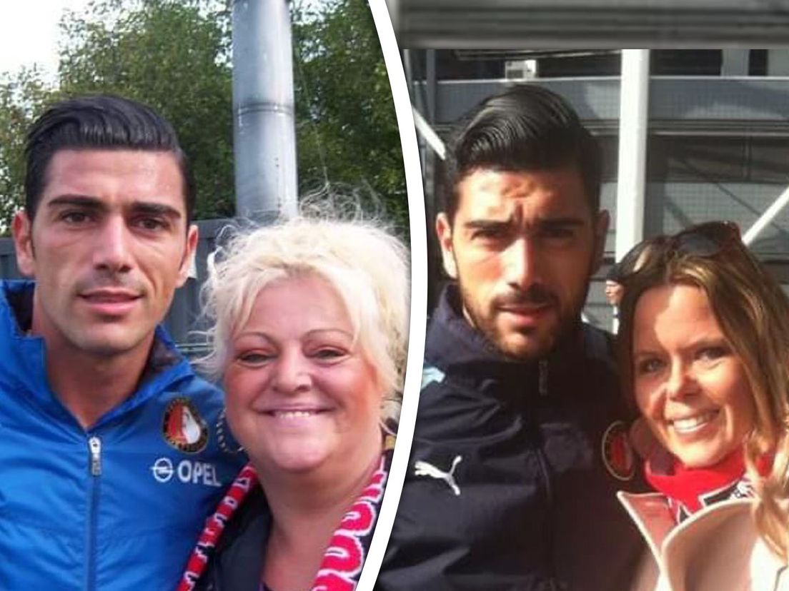 Gerda en Renate op de foto met Graziano Pellè