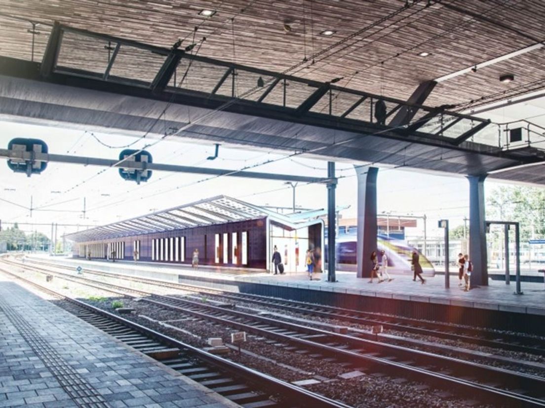 Artist impression van het gebouw.