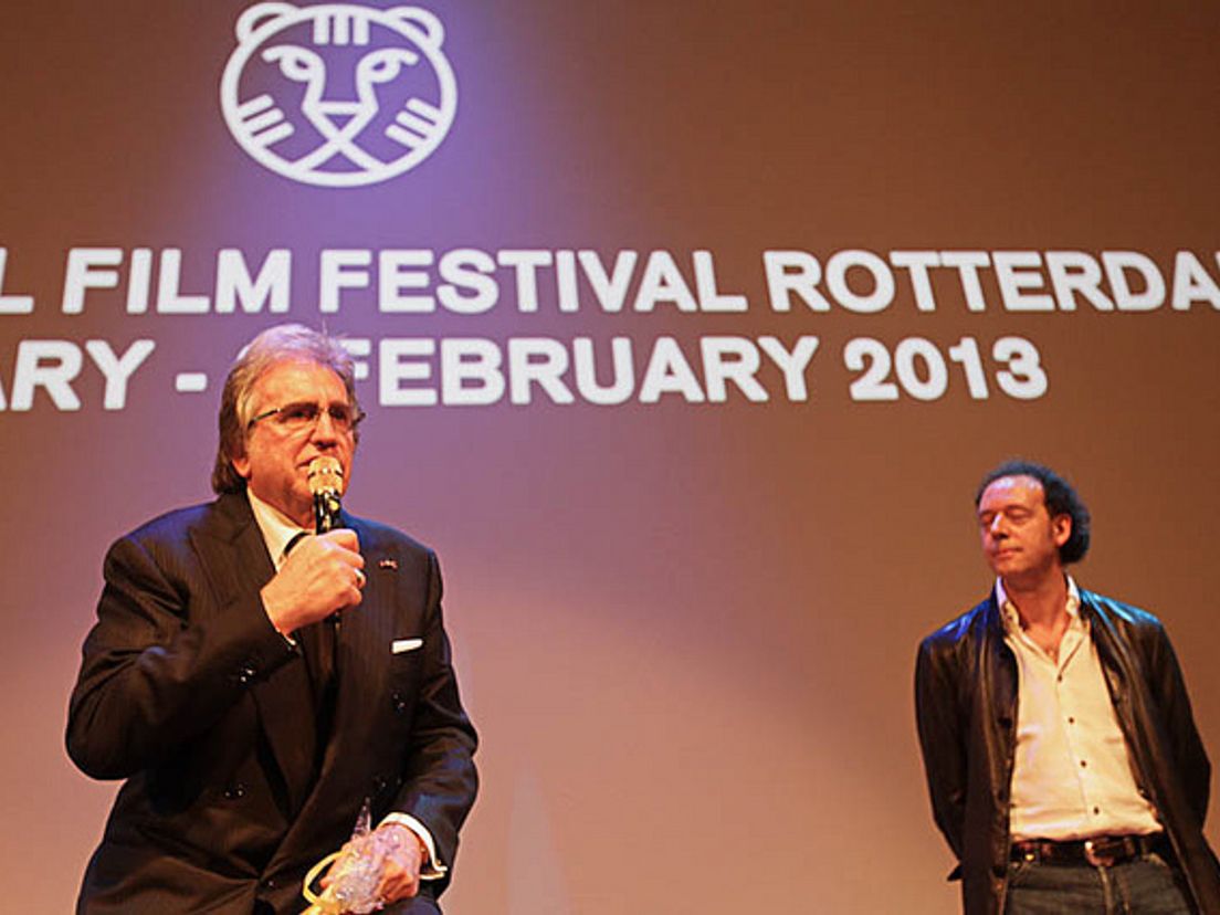 Lee Towers en regisseur Hans Heijnen tijdens de premiere van de film tijdens het IFFR 2013