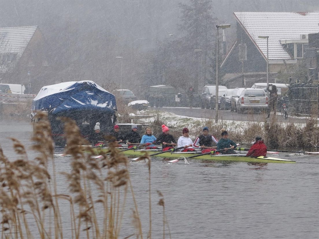 Marja v.d. Neut: "Bikkels in de sneeuw op de Rotte."