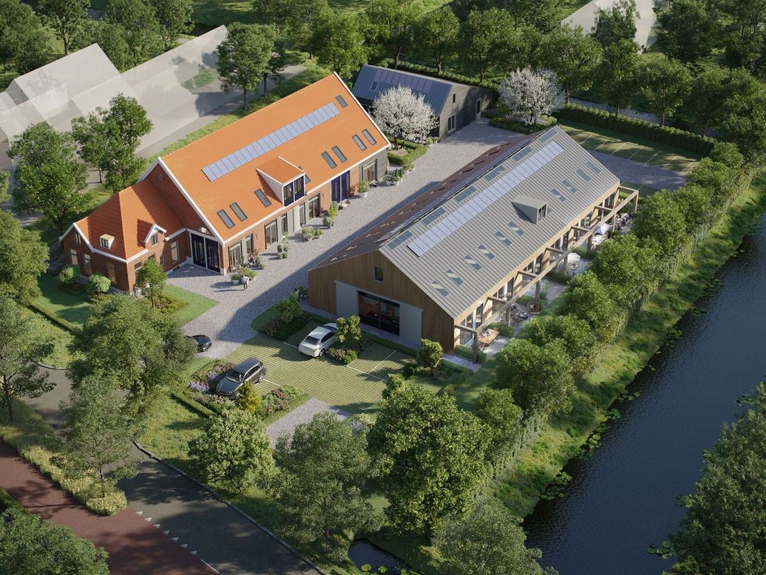 14 nieuwbouwwoningen aan de Middeldijk met collectief groen terrein