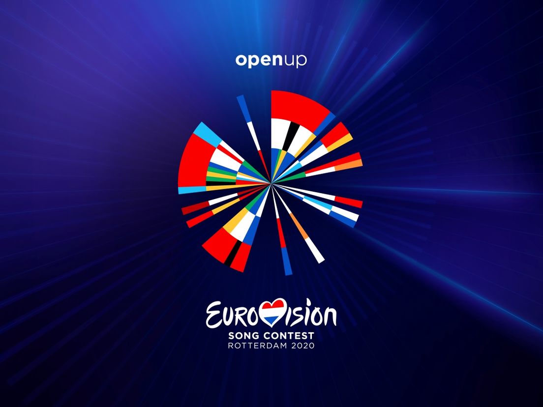 Dit is het logo van het Eurovisie Songfestival in Rotterdam.