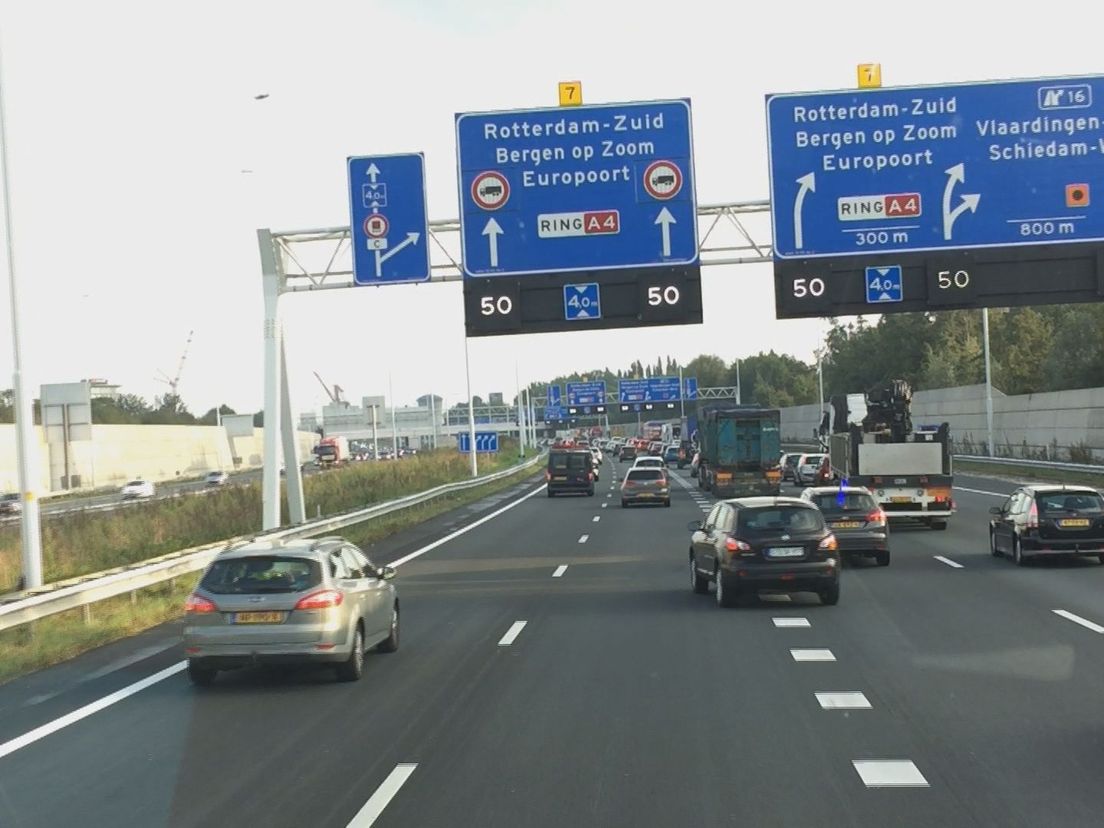 De route voor de wijziging Beneluxtunnel B-tunnel