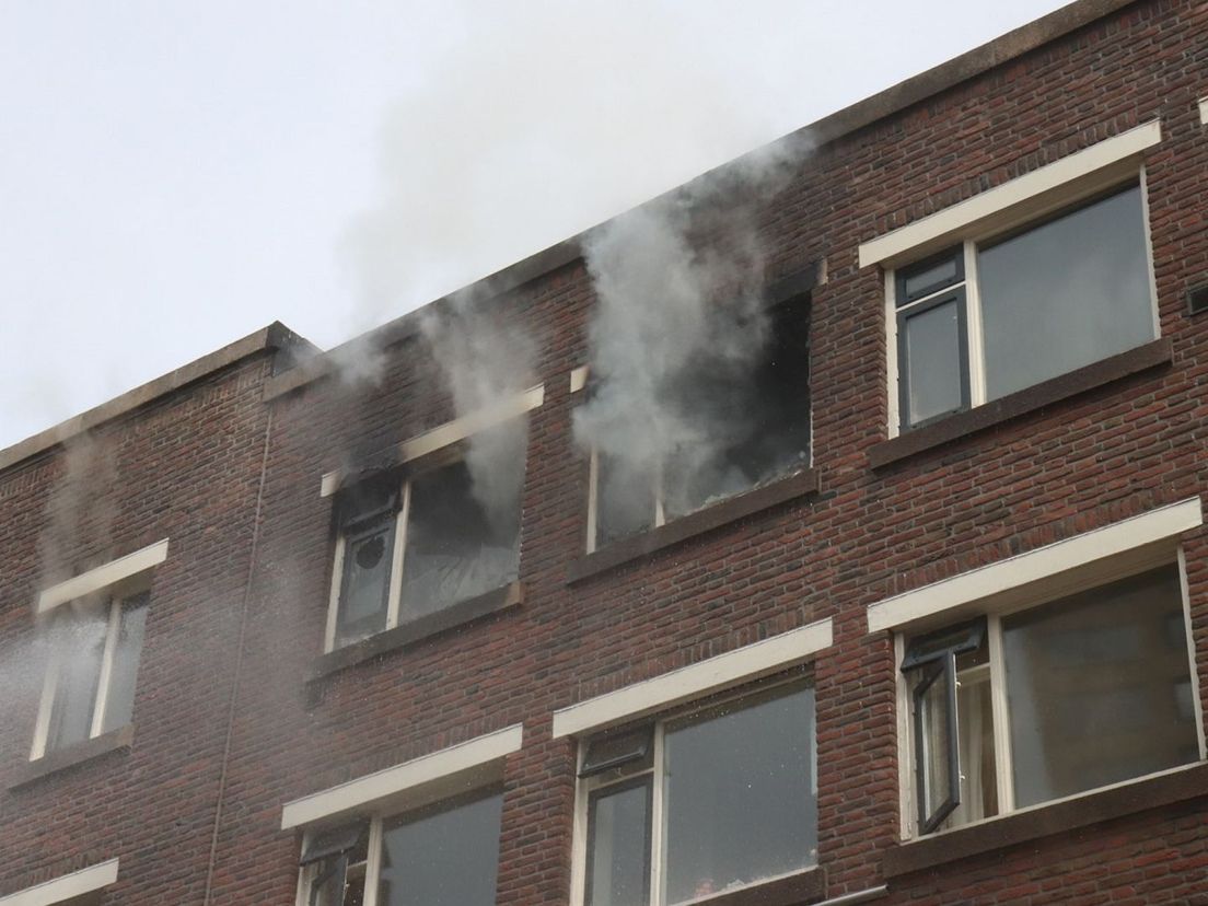 De uitgebrande woning aan de Bergsingel.