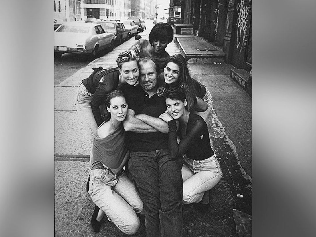 Christy Turlington, Tatjana Patitz, Peter Lindbergh, Naomi Campbell, Cindy Crawford & Linda Evangelista, New York, 1990