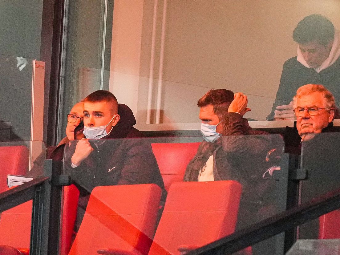 Patrik Walemark in De Kuip tijdens Feyenoord-Vitesse