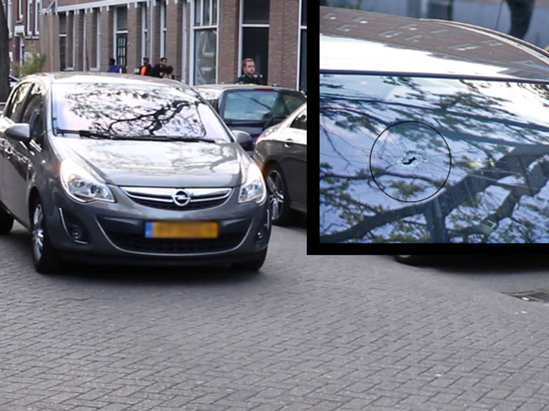 Kogelinslag in voorruit/