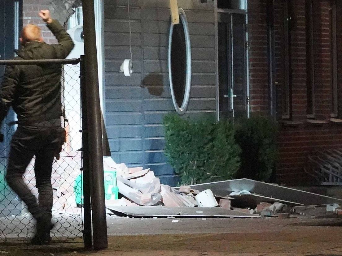 De plofkraak veroorzaakte schade aan het pand