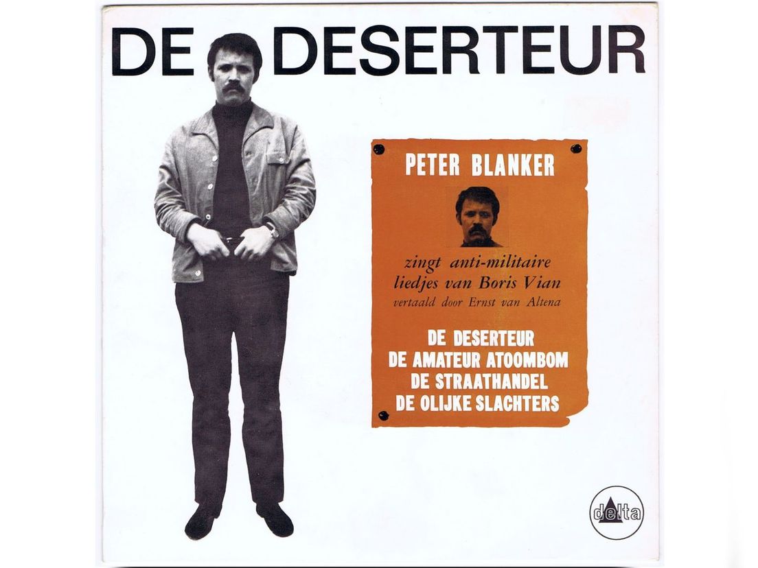 EP'tje van Peter Blanker met anti-militaristische liedjes, 1964.