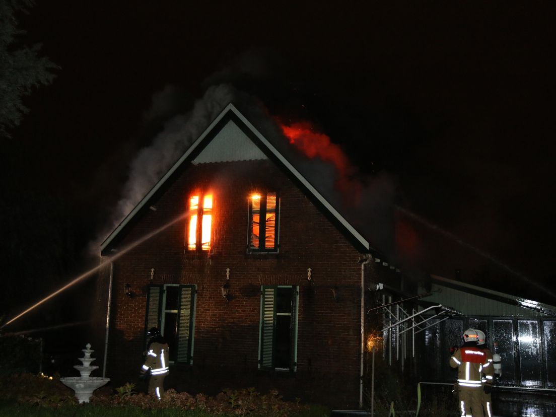 Brand aan de Kerkweg in Vierpolders.