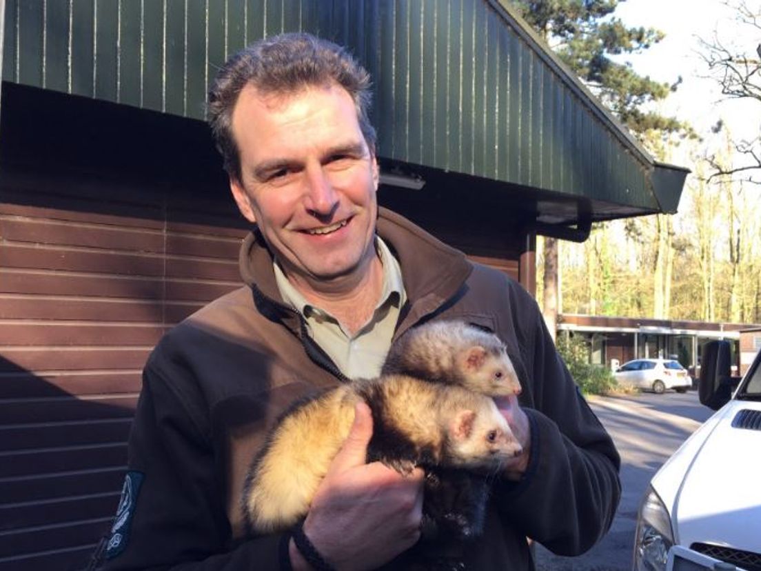 De Fretten Fred en Tiny met boswachter Gerard Katoen