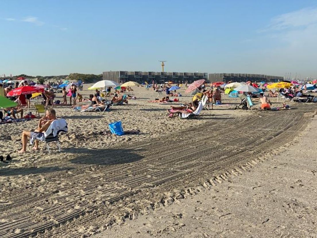 Het strand van Hoek van Holland rond 09:00 uur