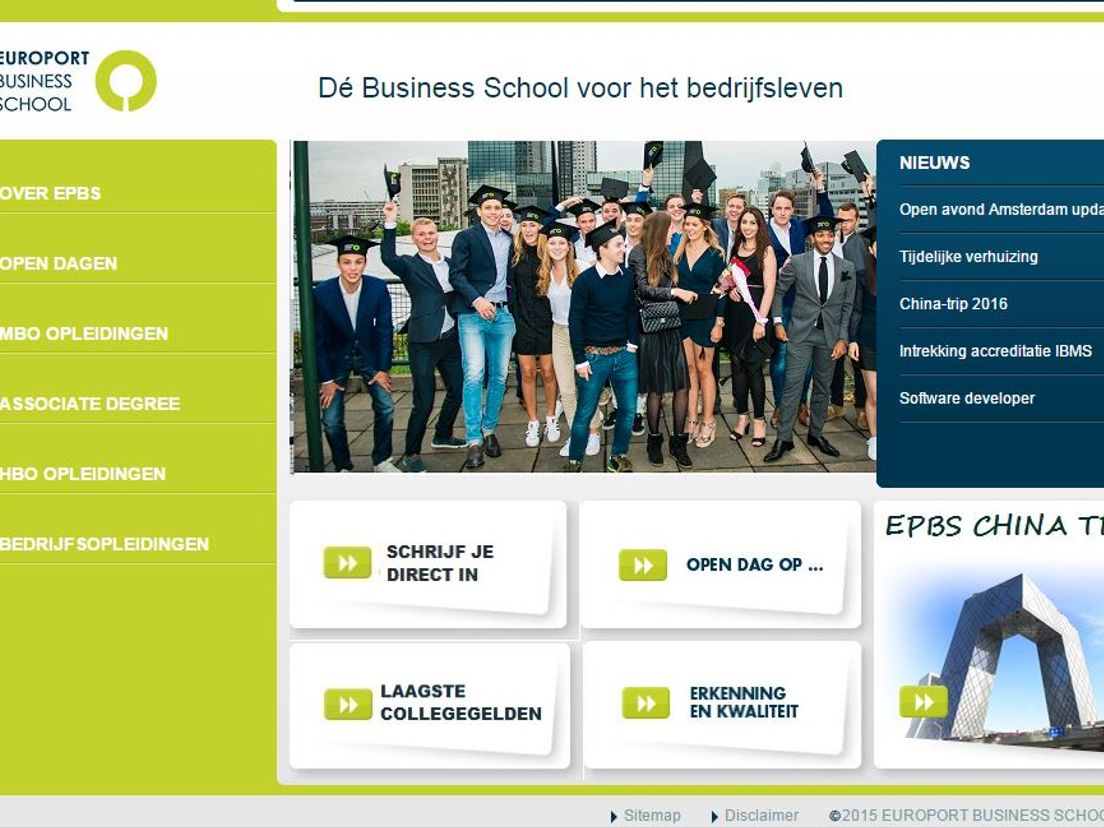De website van de EuroPort Business School