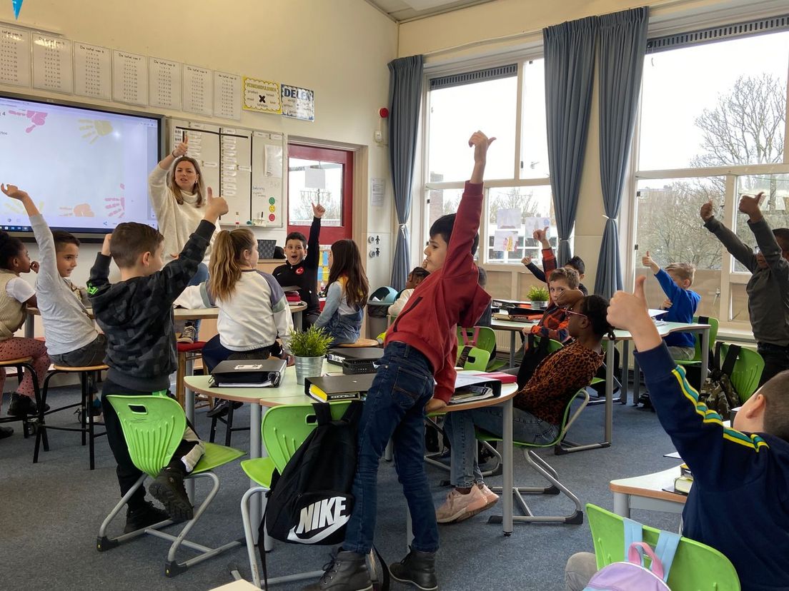Groep vier en vijf van juffrouw Anne-Marie
