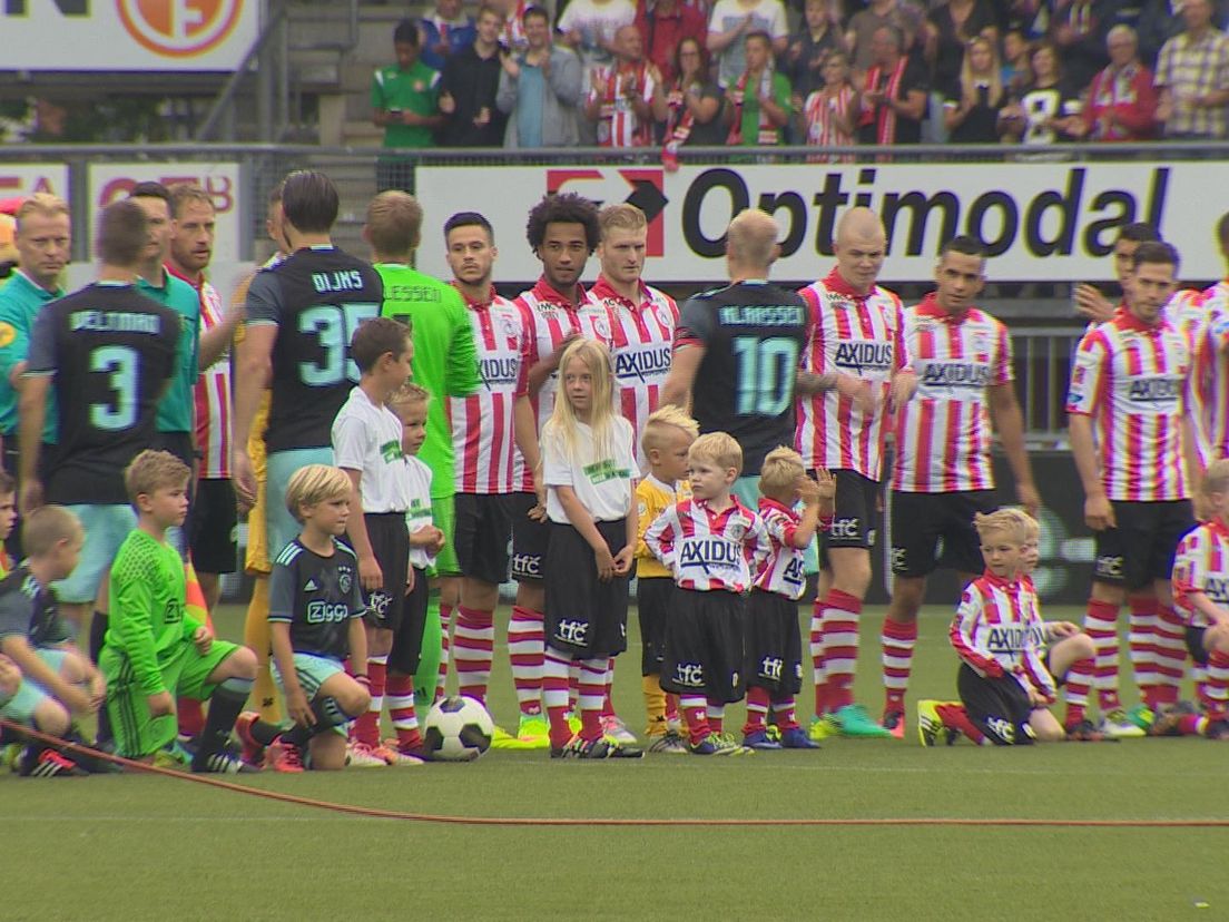 Sparta vlak voor de aftrap tegen Ajax